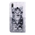 Miniatyrbild 5 av 5: Samsung Galaxy A40 dekormönstrat läderfodral - Söt Katt multifärg