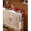 Miniatyrbild 4 av 8: Christmas Table Runner, Christmas Snowflake Elk Rustic Table
