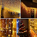 Miniatyrbild 2 av 6: 32.8ft 400 LED Icicle String Lights, 8 Modes Waterproof Icicle