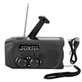 Miniatyrbild 2 av 8: Soldriven AM/FM/WB Radio Handvev Multifunktionell LED-ficklampa SOS-larm JP-frekvens
