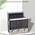 Miniatyrbild 6 av 7: Multifunktionell solradio Retro Radio Bärbar AM FM Radio