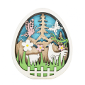 Miniatyrbild 1 av 7: Påsk Trä Ornament Hål Ut Kyckling String Lights Ägg