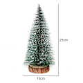 Miniatyrbild 2 av 5: Mini Christmas Trees, Trees with Wood Base, Xmas Tabletop Trees