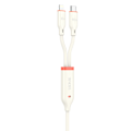 Miniatyrbild 3 av 7: VIDVIE Multifunctional Kabel Type C / USB A till Type C / lightning - 120CM Vit