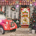 Miniatyrbild 5 av 5: Christmas curtain, party background flags