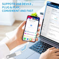 Miniatyrbild 4 av 5: Lightning till USB-kameraadapter, USB 3.0 OTG-datasynkroniseringsadapter