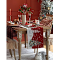Miniatyrbild 5 av 8: Christmas Table Runner, Christmas Snowflake Elk Rustic Table