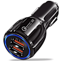 Miniatyrbild 1 av 3: Billaddare Fast Charge 3.0 – 35W Laddare För iOS & Android Enheter