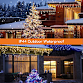 Miniatyrbild 3 av 6: 32.8ft 400 LED Icicle String Lights, 8 Modes Waterproof Icicle