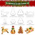 Miniatyrbild 7 av 8: 8PCS/Set 3D rostfria formar med julgran snögubbe