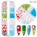 Miniatyrbild 3 av 6: Colored Sequins Nails Art, Glitters Thin Paillette Flakes