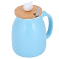 Miniatyrbild 5 av 8: 450 ml söt katt keramikmugg mjölk kaffe tekopp med lock sked