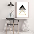 Miniatyrbild 6 av 7: Dekorativ geometrisk duk konst målning affisch väggdekor