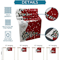 Miniatyrbild 7 av 8: Christmas Table Runner, Christmas Snowflake Elk Rustic Table
