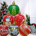 Miniatyrbild 5 av 5: Inflatable Christmas decoration ball,LED remote control light