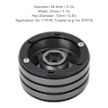 Miniatyrbild 6 av 8: 4st CNC Aluminiumlegering RC Hjulnav för 1/10 RC Crawler 1.9 Tum RC Hjulnav Ersättning Titanium