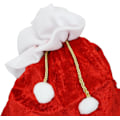 Miniatyrbild 3 av 5: com-four® Edler XXL Weihnachtssack aus Samt mit goldfarbener