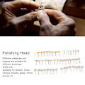 Miniatyrbild 7 av 8: 50 st Polerhuvud 3mm Spindel Buffing Hjul Mini Borste Tillbehör Set Kit för DIY