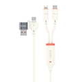 Miniatyrbild 1 av 7: VIDVIE Multifunctional Kabel Type C / USB A till Type C / lightning - 120CM Vit
