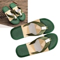 Miniatyrbild 3 av 8: Flip-flops för män, snabbtorkande, ventilerande, halkfria, mjuka EVA, ergonomiska badtofflor, grön 41
