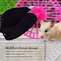 Miniatyrbild 8 av 8: Liten Husdjursbur Hängmatta Multifunktionell Rolig Färgglad Vävd Andningsbar Sockerglidare Hängmatta för Hamster Sockerglidare Ödla Svart