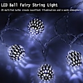 Miniatyrbild 1 av 8: 2,5 m 20 LED-boll ljusslinga för sovrum gräsmatta landskap