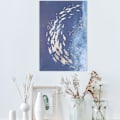 Miniatyrbild 5 av 8: Hav och fisk canvas konst målning affisch väggdekor sovrum