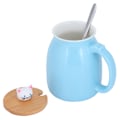 Miniatyrbild 6 av 8: 450 ml söt katt keramikmugg mjölk kaffe tekopp med lock sked