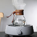 Miniatyrbild 4 av 8: Häll över kaffebryggare 400 ml dubbelskiktsfilter V-pip i trä
