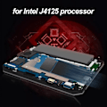 Miniatyrbild 8 av 8: 7-tums Mini Laptop Touch Screen för Intel J4125 Processor Quad Core Pocket Laptop för Windows 11 100–240V 12G+64G EU-kontakt