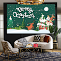 Miniatyrbild 4 av 5: Christmas background banner, 100D polyester cloth scene
