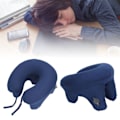 Miniatyrbild 1 av 8: Dreamscape Resekudde, Ergonomiskt Nackstöd i Memory Foam, Mjukt Tvättbart Överdrag i Mjölksilke, Uppblåsbar Design för Hygien, Inkluderar Ögonmask för Avskildhet