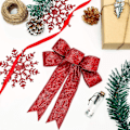 Miniatyrbild 4 av 5: Packung mit 9 Weihnachtsbändern, Glitzer-Weihnachtsschleifen,