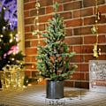 Miniatyrbild 2 av 5: Flocking artificial Christmas tree, desktop cedar Christmas