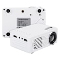 Miniatyrbild 7 av 7: Mini LED-projektor 1080P HD Hemmabio Beamer Portabel Mediaspelare Inbyggd Högtalare 100–240V Vit EU-kontakt