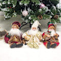 Miniatyrbild 3 av 6: Weihnachtsmann Sitzende Puppe, Stoff Weihnachtspuppe Puppe des