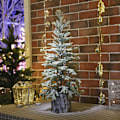 Miniatyrbild 3 av 5: Flocking artificial Christmas tree, desktop cedar Christmas