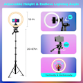 Miniatyrbild 2 av 4: Ring Light Tripod 12" 170 cm UBEESIZE