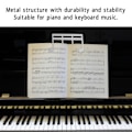 Miniatyrbild 7 av 8: Notklämma i metall med notmönster, delikat notboksklämma sidhållare för piano gitarr silver