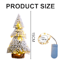 Miniatyrbild 2 av 5: 1 Flocked Cedar Tree with Lights Desktop Christmas Tree