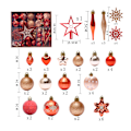 Miniatyrbild 2 av 5: 58pcs Christmas Tree Hanging Ornament Set Colorful Shatterproof