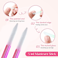 Miniatyrbild 3 av 6: 5 st glas nagelbandsskrapa nagelbandsstick set dubbelsidig