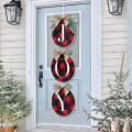 Miniatyrbild 1 av 7: Christmas Decorations - Joy Sign - Check Plaid Wreath for Front