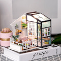 Miniatyrbild 1 av 7: DIY Dockhus Sött Dockhus Miniatyrhus Leksakssats Perfekt