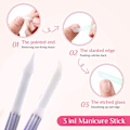 Miniatyrbild 3 av 6: 5 st glas nagelbandsskrapa nagelbandsstick set dubbelsidig