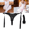 Miniatyrbild 4 av 8: Vuxenleksak för oförglömliga stunder, mjukt nylon veganskt läder justerbar strap-on sele med metall O-ringar för säker fastsättning, vibrerande