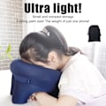 Miniatyrbild 6 av 8: Dreamscape Resekudde, Ergonomiskt Nackstöd i Memory Foam, Mjukt Tvättbart Överdrag i Mjölksilke, Uppblåsbar Design för Hygien, Inkluderar Ögonmask för Avskildhet