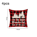 Miniatyrbild 2 av 5: 4pcs Christmas pillow case, linen super soft cushion