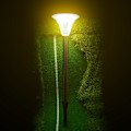 Miniatyrbild 7 av 8: Solcellsladdad LED-utomhuslampa i rostfritt stål för gångväg