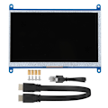 Miniatyrbild 1 av 7: Display Skärm för Raspberry Pi HDMI 1024 x 600 7 tum Bakgrundsbelysningsbrytare USB Strömförsörjning
